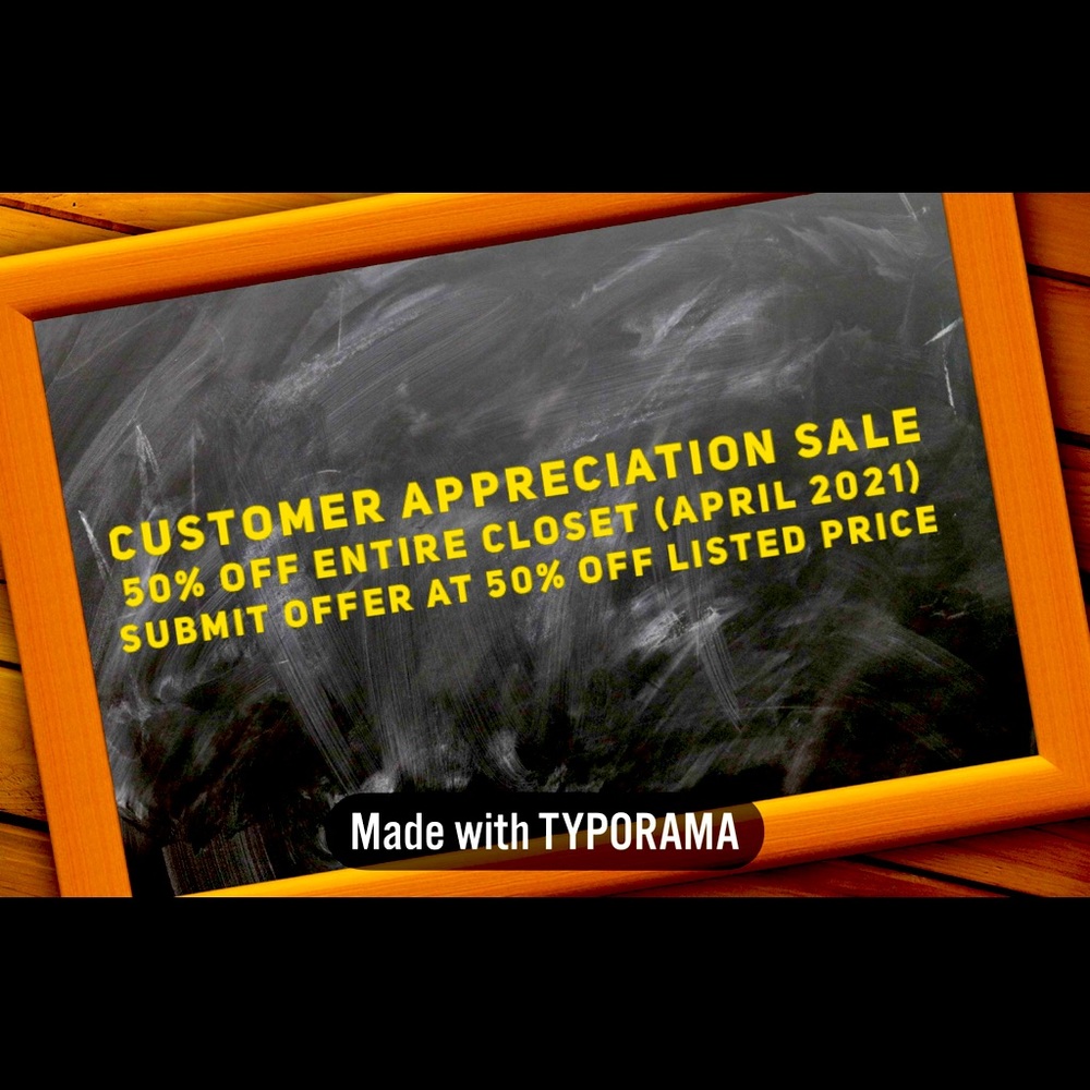 **Sale Ended**CUSTOMER APPRECIATION SALE - 50% OFF!!!
